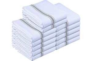 Utopia Towels - 200 GSM Asciugapiatti, 38 x 64 CM, Asciugamani Da Cucina In Cotone, Set Di Asciugamani Da Bar e Da Tè Morbidi e Riutilizzabili (12 Confezioni, Grigio)