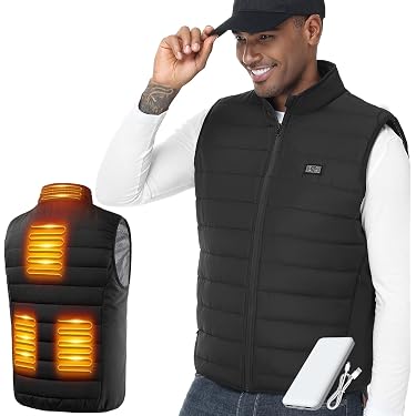 Gilet Chauffant Homme/femme - 28 Zones Chauffantes, 3 Niveaux - Sans Manches Pour Ski, Pêche, Randonnée