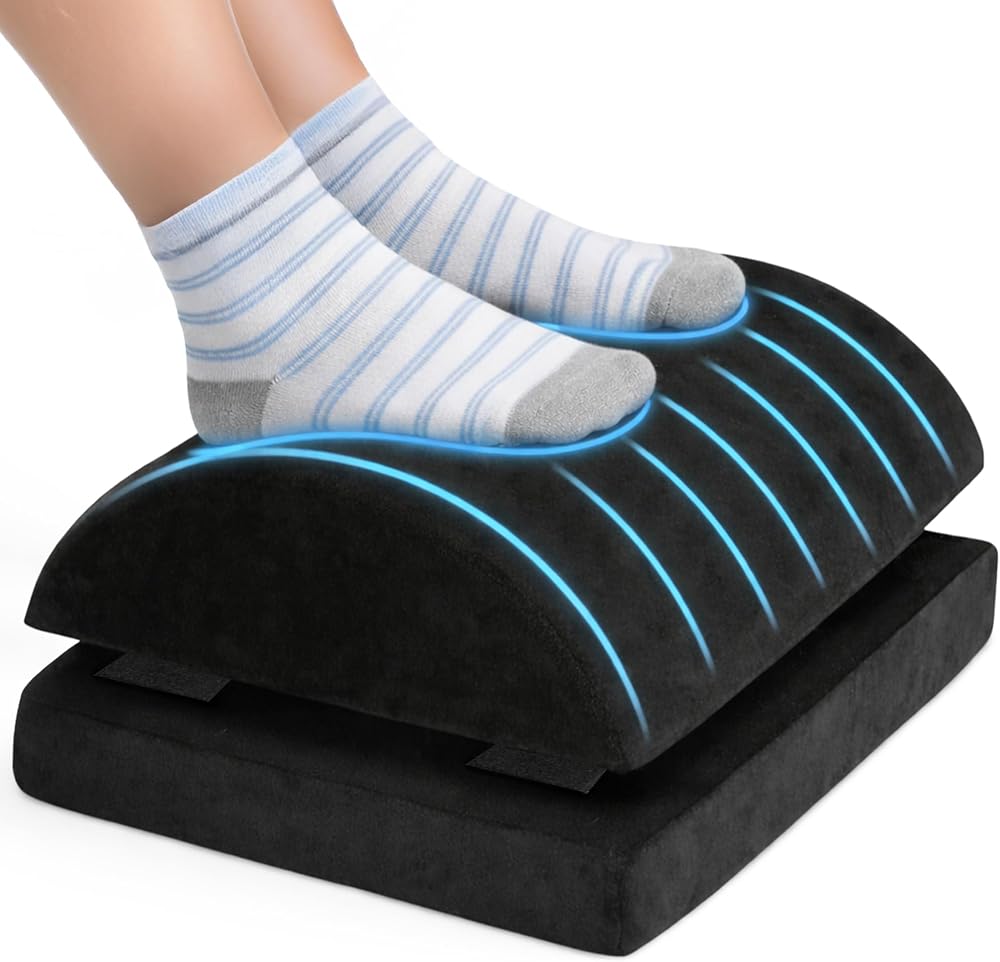 WONKEY - Ergonomik Ayak Yastığı Desteği – Sünger Ayak Dinlendirme için Yastık, Ofis ve Ev Kullanımı İçin Rahatlatıcı Ayak Uzatma Destek Pedi, Uzun Süre Oturanlar İçin Konforlu Ayak Destek Minderi