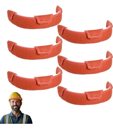 ZAWELIYO 2-Pack Hard Hat Sweatbands - Cotton, Washable, For Construction Helmets