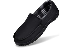 MIXIN Herren Mokassins Hausschuhe für Männer Memory Foam Slip On Schuhe für Innen & Außen