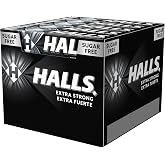 Halls Extra Strong, Sugar-Free Candy, Box of 20 Sticks of 32g | Sugar-free candies with extra strong flavor and refreshing ef
