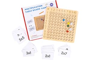 XTDMJ Tableau de Multiplication de Table de Multiplication, Jeu d'apprentissage en Bois 1x1 pour Les élèves du Primaire, Amusement arithmétique pour Les Professionnels de l'arithmétique
