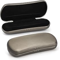 XKSOCT Étui à Lunettes En Aluminium Rigide - Protection Maximale Pour Lunettes De Lecture Homme/Femme - Noir