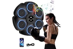 LIPWORT Music Boxing Machine, 2024 New Smart Bluetooth Musical Boxing Machine with Boxing Gloves, Wall-Mounted Boxing Machine, 9 Speed ​​Modes and Counting Mode For Adults and Children Exercise