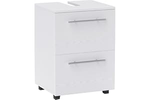 Szafka pod umywalkę, z szufladą i półką, Biała