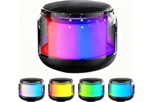PIJJWY Bluetooth Speaker, Portable Wireless Bluetooth Speaker with Colorful Lights,5-20 Hour Playtime,Bluetooth 5.2 USB C Fast Charge,Mini Speaker with Wireless Stereo Pairing,Gifts for Outdoor, Travel, Home