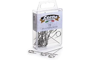 LEONE DELL'ERA Set of 25 Pins Stainless Steel (1.00 x 60) Lion Dell'Era - Hanging Box "Leonecolor" - Made in Italy