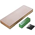SHARPAL 204N Genuine Leather Strop with 53g / 2 Oz. Stropping Compound, Wide Size L 20cm x W 7.5cm