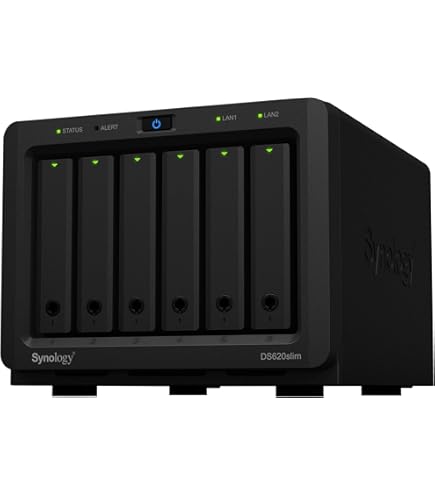 Synology 5-bay DiskStation DS1522+ (Diskless),Black : Amazon