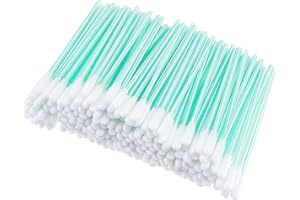 CHINCO 200 hisopos de Espuma para Limpieza de Punta de Espuma, para Impresora de inyección de Tinta, Cabezal de impresión, cámara, Lente óptica, Equipo óptico (Punta Redonda Larga)