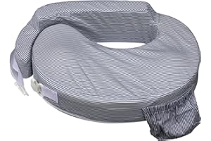 MY BREST FRIEND 0067 Baby wild - amerikanisches Stillkissen, original, Design: grau Weiss gestreift