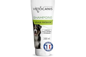 Vetocanis - Shampooing Dermoprotecteur pour Chien Usage Fréquent - Extrait d’Aloe Vera Hydratant - 0 pourcent Silicone 0 pourcent Parabène - Made in France - LAD, 300 ml (Lot de 1)
