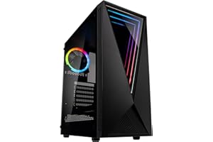 Kolink Void Case Mid-Tower RGB per PC Gaming - con Pannello Laterale in Vetro Temperato - Nero