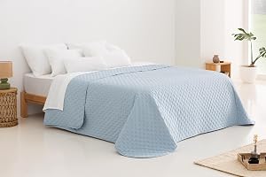 Todocama – Tunt stjärnigt bouto-överkast för vår, sommar, höst och vinter 100% extra mjukt mikrofiber. Multifunktionellt sängöverdrag, säng 80/90–180 x 260 cm