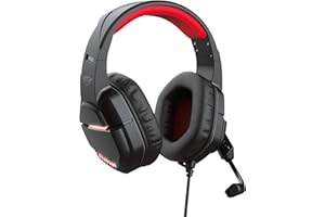 Trust Gaming Cuffie PC illuminate GXT 448 Nixxo con Microfono Flessibile, illuminati a LED, Cavo a treccia 2.3 m, USB, Aux, 3,5 mm, Morbidi Padiglioni Imbottiti Over-Ear, Laptop/PC, nero