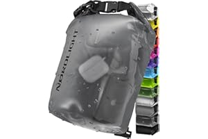 Nordlight Bolsa Estanca Impermeable - Dry Bag de 2l, 5l, 10l, 15, 20l, 30l, Mochila Impermeable con Cierre Enrollable Y Correa De Hombro | Mochila Estanca con Funda Impermeable para Móvil Y Riñonera