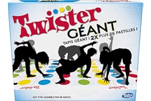 Hasbro Gaming, Twister Gigante, Gioco per Feste, Ideale per Famiglia e Amici, Ottima Idea Regalo di Natale, per Bambini e Bambine dai 6 Anni in Su, 2 o Più Giocatori, Versione in Francese