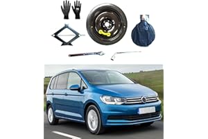 ‎D'ANGELO 1988 Ersatzrad-Set 16" kompatibel mit Volkswagen Touran mit Hebebock, Schlüssel, Handschuhen und Tasche