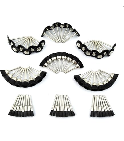 Swpeet 72-Piece Wire Wheel Brush Kit - Brass & Steel Brushes For Rotary Tools, 1/8" Shank