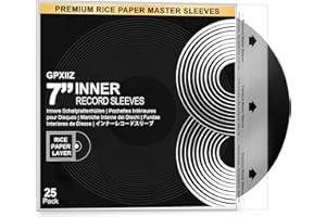 GPXIIZ Pochette Vinyle 45 Tours Intérieures 7 Pouces, 25 x Pochette Protection Vinyle Antistatique, Qualité Supérieure HDPE, Pochette Protection Papier 3 Couches pour Disque Vinyle 45T 7"