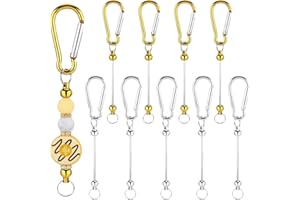 WEWAYSMILE 10-11pcs Blanks Beaded Keychain, Beadable Keychain Bar, Beadable Keychains Metal Bar Chains, for DIY Keychain Making Kit Bars Accessories