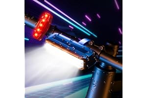 IPSXP 6000 Lumens Luci Bicicletta LED, Luce Bicicletta Anteriore e Posteriore Ricaricabili USB, Alluminio Ultraleggere Luce Anteriore Bici, IPX5 Luci per Bici