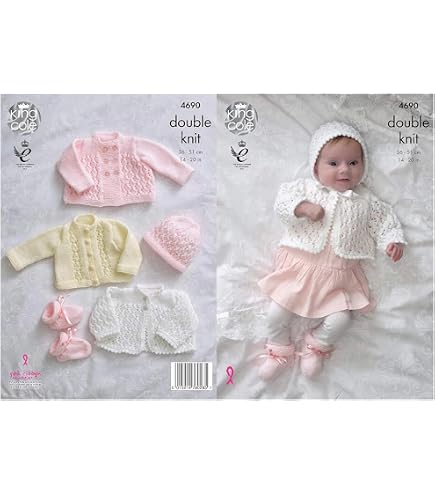 Stylecraft 8609 Knitting Pattern Babies Cardigan Jacket Hat in