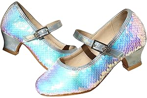 EIGHT KM EKM7015 Filles Talons Bas Mary Jane Robe Formelle Pompes Paillettes Scintillantes Chaussures