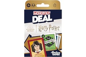 Monopoly Hasbro Gaming Deal: Harry Potter Edition Card Game, Fast Family Party Game for 2–5 Players, Ages 8+, Quick to Learn & Replay, Compact Travel Game, Perfect Christmas Fun for Potter Fans