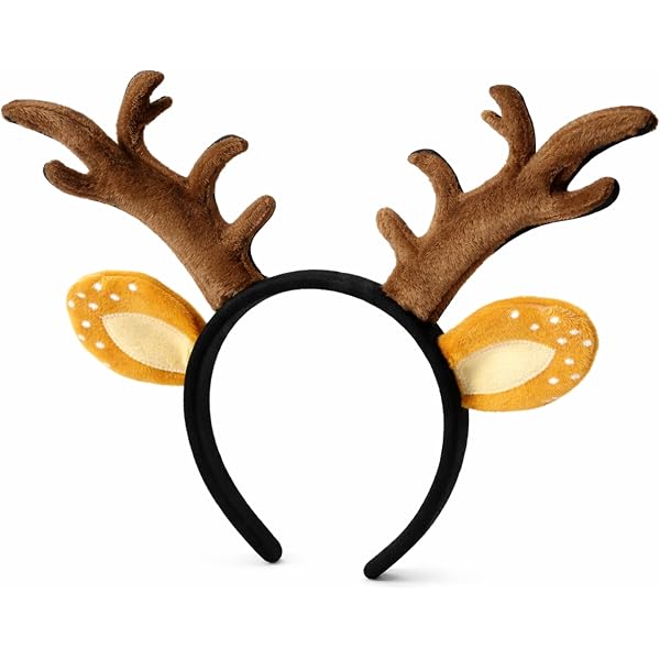 Déguisement Serre-tête renne avec cornes 123475- FUNIDELIA- Déguisement Accessoires- Déguisement Adulte- Halloween carnaval et - Jeux - Jouets