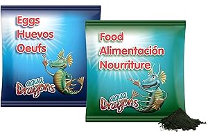 AQUA DRAGONS Aqua Dragon Kit de démarrage pour Faire éclore et Faire Pousser des Animaux sous l'eau à la Maison, Jouet éducatif STEM avec œufs et Nourriture pour Animaux de Compagnie, 1 Paquet