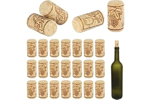 HHONGDU 50 Pcs Natural Wine Corks Straight Cork Stopper Wine Bottle Cork Stoppers Replacement Corks for Wine Home Winemaking,21mm*40mm