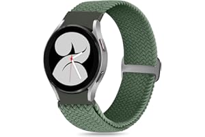 Enkic Geflochtenes Armband Kompatibel mit Samsung Galaxy Watch 7/6/5/4/FE 40mm 44mm/Galaxy Watch 5 Pro 45mm/Watch 6 Classic/Watch 4 Classic, Elastisch Uhrenarmband Sport Ersatzarmband für Herren Damen
