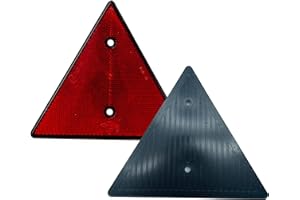 DOJA Barcelona | Reflectante para Remolques Triangular con Agujeros | PACK 2 | Triangulos Remolque Reflectantes Remolque, Catadioptrico Tractor, Catadioptrico Moto, Coche, Caravana y Autocaravana