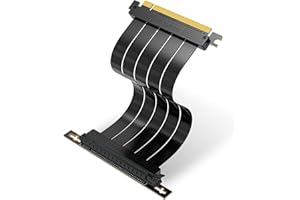 ‎EZDIY-FAB EZDIY-FAB PCIE Gen 4 16x Extrem Flexibel,Hochgeschwindigkeits Riser Kabel PCI Express 4.0 Port GPU Erweiterungskarte-Rechtwinkliger Stecker[7.87in/20cm]