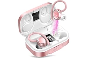 IKG Auriculares Inalambricos Deportivos, Auriculares Bluetooth 5.3 con powerbank, 120H de Reproducción con Cancelacion Ruido ENC, Auriculares Inalambricos IPX7 Impermeable, Carga Rápida USB-C Pantalla LED