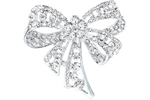 TOZBLEU 1 pcs Spilla Delle Signore,Spilla Strass,Arco di Spilla, Spilla Bowknot, per Feste, Banchetti, Sciarpa Decorata, Vestiti Gioielli Moda, Accessori Cappotto, Regali