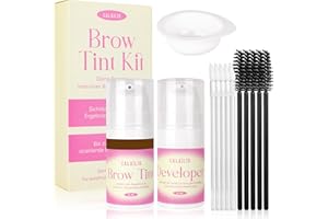 ‎CALAILIS CALAILIS Augenbrauenfarbe Set, Brow Tint Kit für einen natürlichen Look und ein langanhaltendes Ergebnis für 4-6 Wochen, Geeignet für Anfänger und Salons, Braun, 5ml