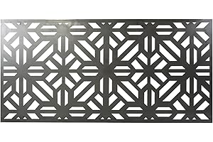 ACEROPANEL Chapa Perforada Decorativa de Hierro | Panel Metálico Hierro en Crudo | 2000x1000 mm | Ideal para Decoración de exteriores | Vallas, Celosías, Paredes, Balcones, Jardines | Mod. 44