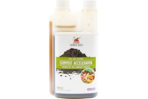 Compost Accelerator Activator 500ml – Increases & Speeds Up Composting for Kitchen & Garden Waste – Makes 2000 Litres of Compost Accelerator - Seedzbox