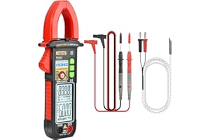 BILIVRY Pinza Amperimétrica 6000 Cuentas: Multímetro Profesional con Voz inteligente,Multímetro Digital,Automático Tester Electricista con Linterna,Medición Voltaje CA/CC, Corriente CA, Resistencia, Diodo