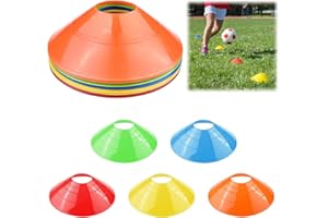 MIAYICAL Plots de Marquage pour Football Cône, 5 Couleurs Plots Sport, Marquage Cônes de Marquage Cone de Signalisation, Disques d'Entraînement, Cones de Sport, pour Délimitation Entraînement Football