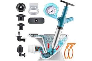 NiC IS COCNG Stura wc,Pompa stura scarichi a pressione, stura lavandini a pressione, stantuffo per WC, stura lavandini e scarichi a pressione,sblocco lavandino da cucina e bagni/bidet (BA)