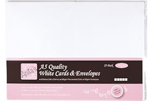 ANITA'S Anitas - Juego de Tarjetas y Sobres (25 Unidades, A5), Color Blanco