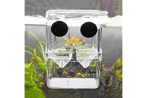 SILKWISH Aquarium Zuchtbox, Fischzuchtbox, Aquarien Aufzuchtbehälter, Garnelen Aufzuchtbecken, Aquarium Brutkasten mit Saugnäpfen für Garnelen, Kleine Fische, Babyfische, Guppys und Clownfische(100x70x130mm)