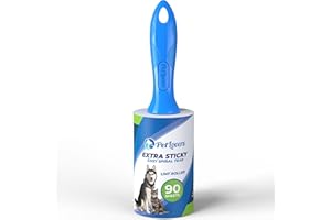 PetLovers Dodatkowa lepka rolka do kłaczków, pojedyncza jednostka, 90 arkuszy do usuwania sierści zwierząt, usuwania kłaczków psów i kotów (1 opakowanie)