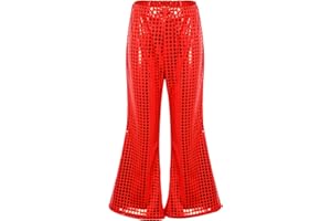 Choomomo Pantaloni da Danza Moderna Jazz Latino Bambina Pantaloni Zampa di Elefante Pantaloni Svasati Ragazza Pantaloni Larghi Tinta Unita Yoga Fitness Bambine Pants