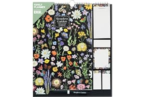 Grupo Erik 2027 Wall Planner - Flowers Gifts for Family | Family Planner Calendar 2027 with Stickers, Pen, Shopping List Pad