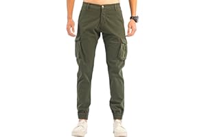 TONY BACKER Pantaloni Cargo Uomo Felpato in Pile Invernale Caldo Trekking Elasticizzato Multitasche 1639